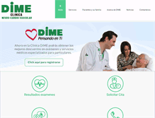 Tablet Screenshot of dime.com.co